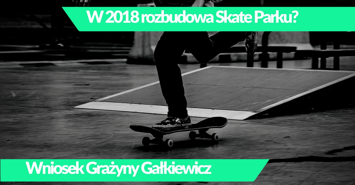 Wniosek o rozbudowę skateparku lub uzupełnienie go o siłownię na powietrzu